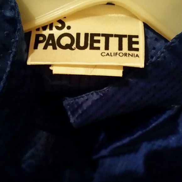 Ms. Paquette Blue Button Down Blouse Jr Med - Picture 3 of 3